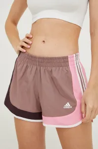 Běžecké šortky adidas Performance Marathon 20 fialová barva, medium waist #2037191