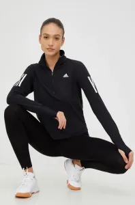 Joggingová mikina adidas Performance own the run , černá barva #5991189