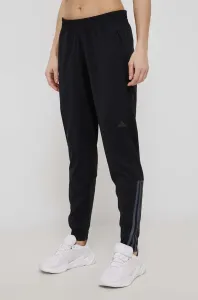 Kalhoty adidas Performance HB6501 dámské, černá barva, hladké