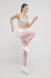 Kraťasy adidas Performance HD2809 dámské, růžová barva, hladké, medium waist