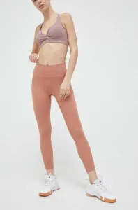 Legíny adidas Performance Yoga Studio Luxe dámské, oranžová barva, hladké