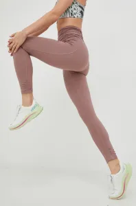 Legíny na jógu adidas Performance Studio Gathered fialová barva #4991381