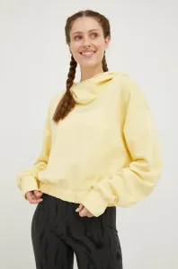 Mikina adidas Performance dámská, žlutá barva, hladká #2036625