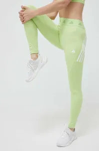 Tréninkové legíny adidas Performance Techfit Hyperglam zelená barva, s potiskem #5635765