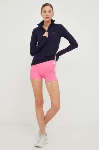 Tréninkové šortky adidas Performance Hyperglam dámské, růžová barva, s potiskem, high waist #5017870