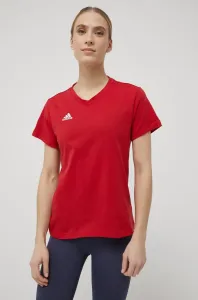 Tričko adidas Performance Entrada 22 HC0441 dámský, červená barva