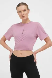 Tričko na jógu adidas Performance Studio růžová barva #5973057