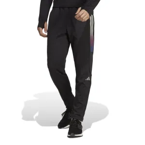 Běžecké kalhoty adidas Performance Run Icons černá barva, s potiskem