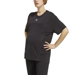 Těhotenské tréninkové tričko adidas Performance Training Essentials černá barva #3534494