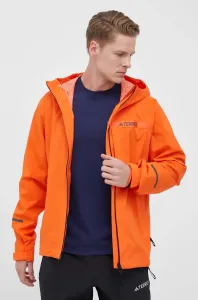 Nepromokavá bunda adidas TERREX Multi Rain.RDY pánská, oranžová barva, přechodná