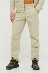 Outdoorové kalhoty adidas TERREX Multi béžová barva