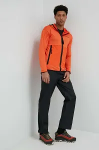 Sportovní mikina adidas TERREX Tech Fleece oranžová barva, s kapucí