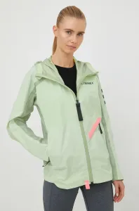 Nepromokavá bunda adidas TERREX Utilitas dámská, zelená barva, zimní #4673676
