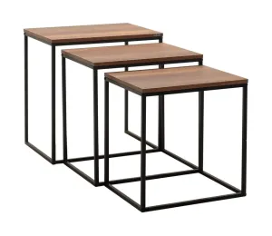 Adore Furniture SADA 3x Konferenční stolek hnědá #5389575