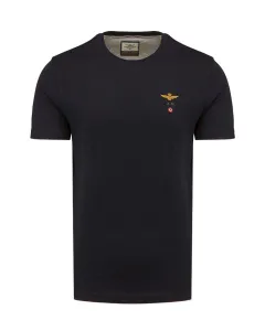 Bavlněné tričko Aeronautica Militare tmavomodrá barva #1582135