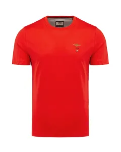 Bavlněné tričko Aeronautica Militare červená barva