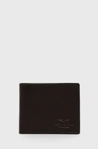 Kožená peněženka Aeronautica Militare hnědá barva #3884421