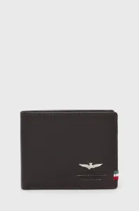Kožená peněženka Aeronautica Militare hnědá barva #3852073