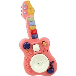 Aga4Kids Dětská interaktivní kytara, růžová