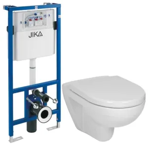 předstěnový instalační systém bez tlačítka + WC JIKA LYRA PLUS + SEDÁTKO DURAPLAST H895652 X LY6 #4517090
