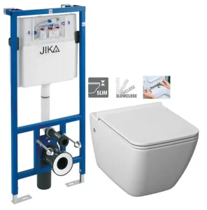 předstěnový instalační systém bez tlačítka + WC JIKA PURE + SEDÁTKO SLOWCLOSE H895652 X PU2 #4517129
