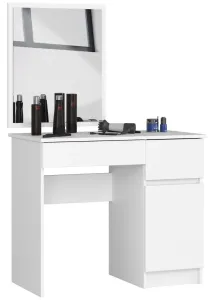 Ak furniture Kosmetický stolek se zrcadlem P-2 II 90x50 cm bílý pravý