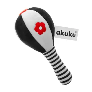 AKUKU - Dětská senzorická kontrastní hračka s chrastítkem Palička