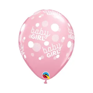 Balónky latexové Baby girl růžové 6 ks Albi
