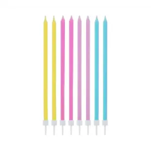 Narozeninové svíčky - pastelové dlouhé,14,5 cm 16 ks