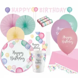 Párty Set Happy Birthday pastelové balónky 50 ks Albi
