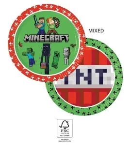 Procos Papírové talíře Minecraft 23cm 8ks
