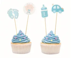 Godan Ozdoby na cupcakes - Baby Shower Kluk 12 ks