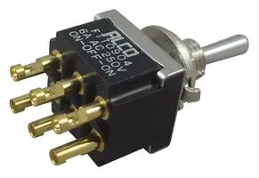 Alcoswitch - Te Connectivity 4-6437630-6 Toggle Switch, Dpdt, 6A, 250Vac, Panel