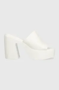 Kožené pantofle Aldo Maysee dámské, bílá barva, na podpatku, 13542925.MAYSEE #4058030