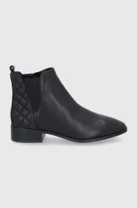 Kožené kotníkové boty Aldo Torwenflex dámské, černá barva, na plochém podpatku #4075597