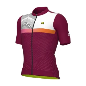 ALÉ Cyklistický dres s krátkým rukávem - ZIG ZAG PR-S - fialová L #4712928