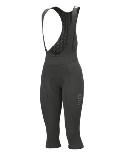 ALÉ Cyklistické kalhoty 3/4 s laclem - ESSENTIAL LADY WNT - černá #2515391