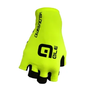 ALÉ Cyklistické rukavice krátkoprsté - VELOCISSIMO  - černá/žlutá XL #2509364