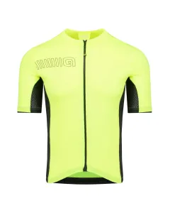 ALÉ Cyklistický dres s krátkým rukávem - COLOR BLOCK - žlutá L