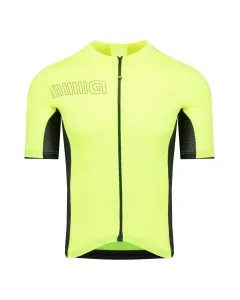 ALÉ Cyklistický dres s krátkým rukávem - COLOR BLOCK - žlutá XL