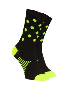ALÉ Cyklistické ponožky klasické - BUBBLE - černá/žlutá M