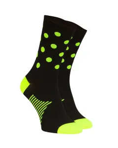 ALÉ Cyklistické ponožky klasické - BUBBLE - žlutá/černá L