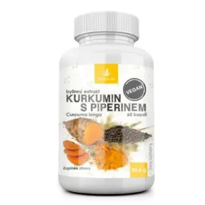 Allnature Kurkumin s piperinem bylinný extrakt 60 tobolek