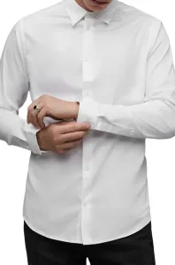 Košile AllSaints Simmons pánské, bílá barva, slim, s klasickým límcem