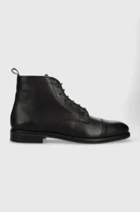 Kožené boty AllSaints Harland pánské, černá barva #3442966