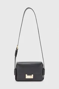 Kožená kabelka AllSaints černá barva