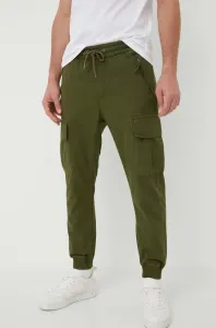 Bavlněné kalhoty Alpha Industries Ripstop Jogger zelená barva, 116201.142 #5657956