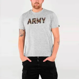 Pánské tričko Alpha Industries Army Camo T-shirt Grey #1125412