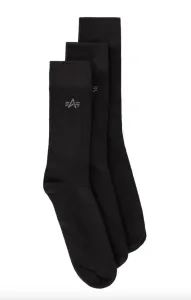 Ponožky Alpha Industries Basic Socks 3-pack černá barva, 118929.03-black