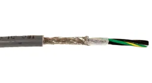 Alpha Wire 80114 Sl005 Shld Flex Cable, 2Cond, 22Awg, 30M